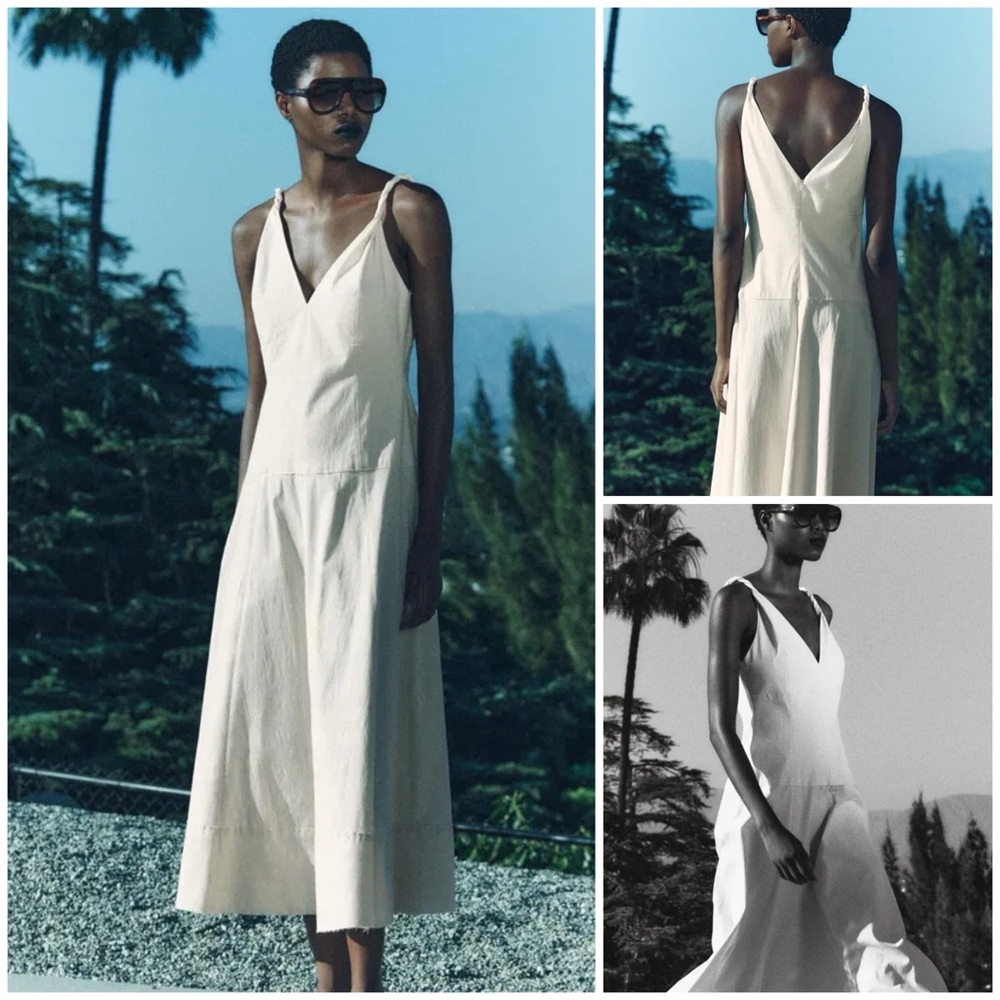 ZARA ~ ZW Collection midi dress with straps